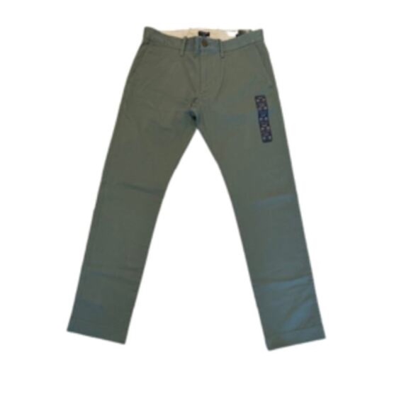 J Crew Slim Fit Pants Zip Fly Closure Comfortable Fit Olive Green Men's 29 NWT - Picture 5 of 11